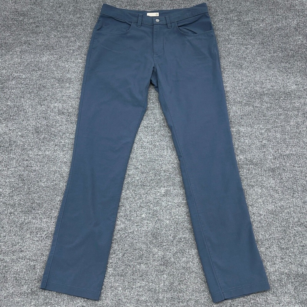 Tasc Pants Mens 32x32 Blue Bamboo Tailored Performance Golf Stretch Zip Fly